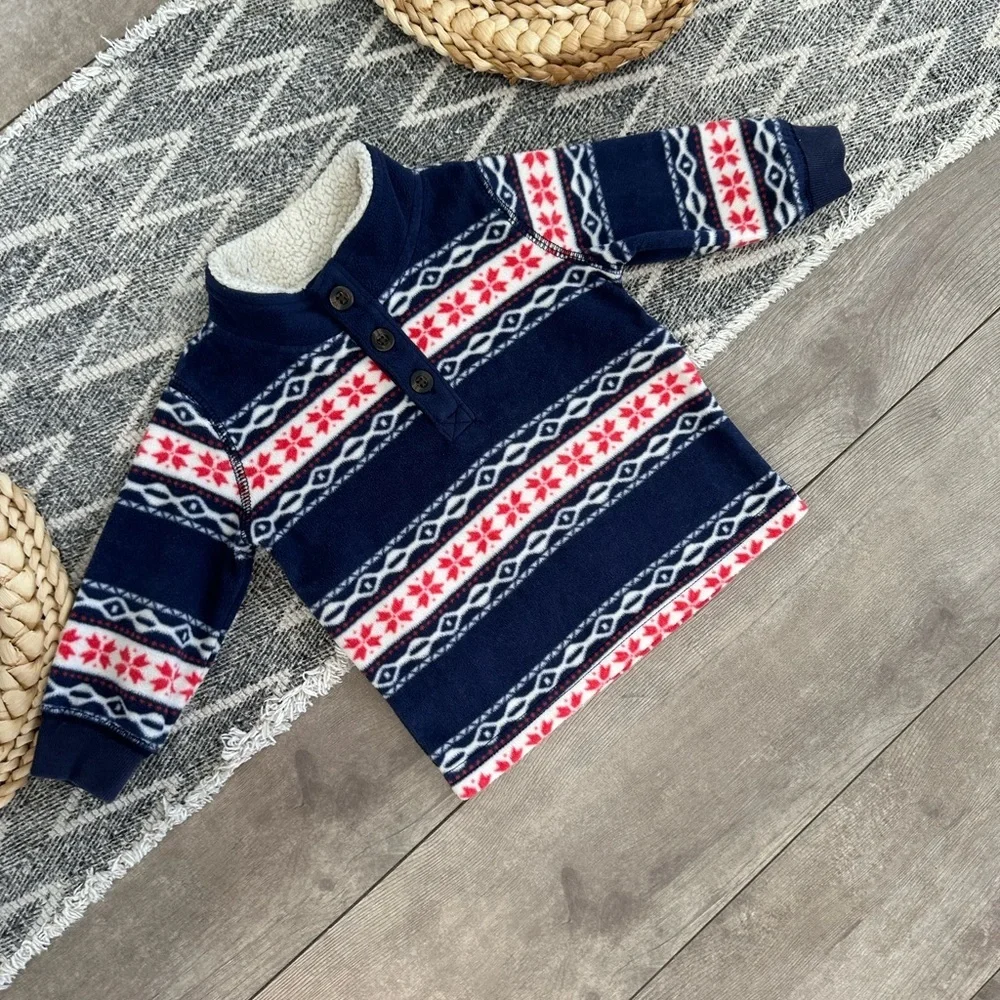 Carter's Baby Boy Winter Aztec Western Holiday Fleece Sweater Pullover 6 Months
